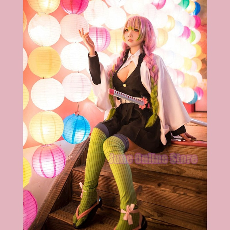 Halloween Demon Kanroji Mitsuri Slayer Cosplay For Women