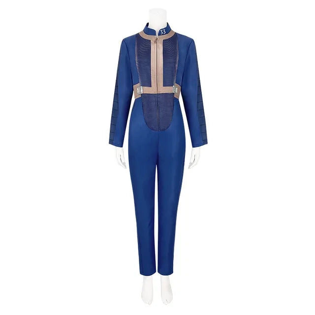 Lucy Vault 33 Jumpsuit Blue Fallout Couples Cosplay Costume