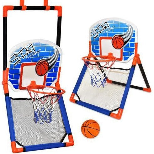 2 in 1 Floor To Over The Door Basketball Hoop