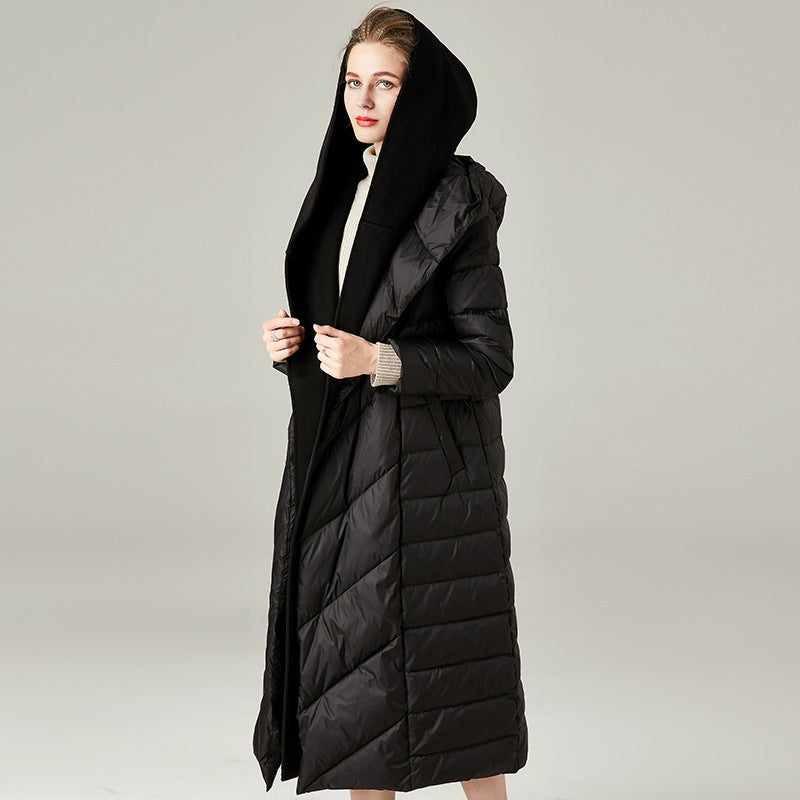Women's Hooded Long Down Puffer Coat
