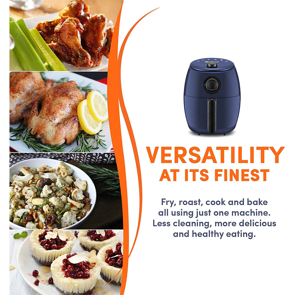 Small Analog Blue Air Fryer