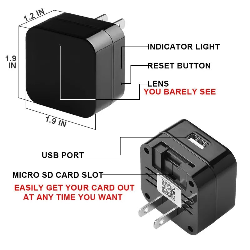 Mini 1080p Charger Camera