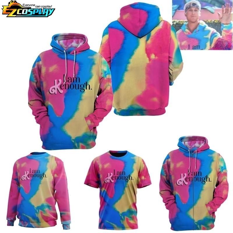I am Kenough Ryan Gosling Ken Tie Dye Pullover Hoodie