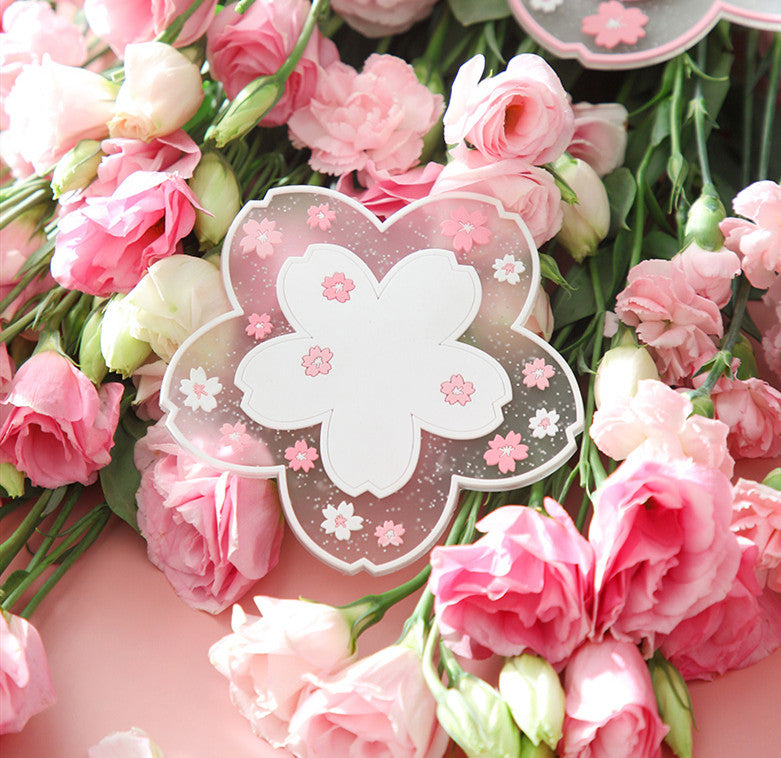 Kawaii Coaster Sakura Flowers Cup Mat