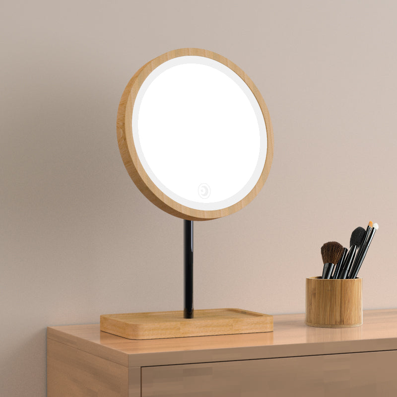 Wooden Illuminated Makeup Mirror - Yakudatsu