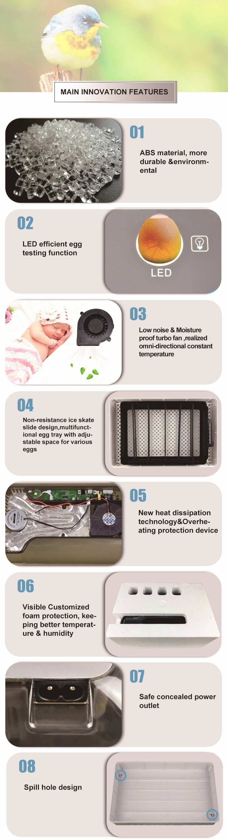 Automatic 35 Egg Hatching Incubator - Yakudatsu