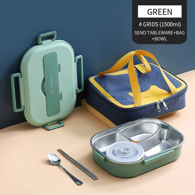 Japanese Stainless Steel Bento Lunch Box - Yakudatsu