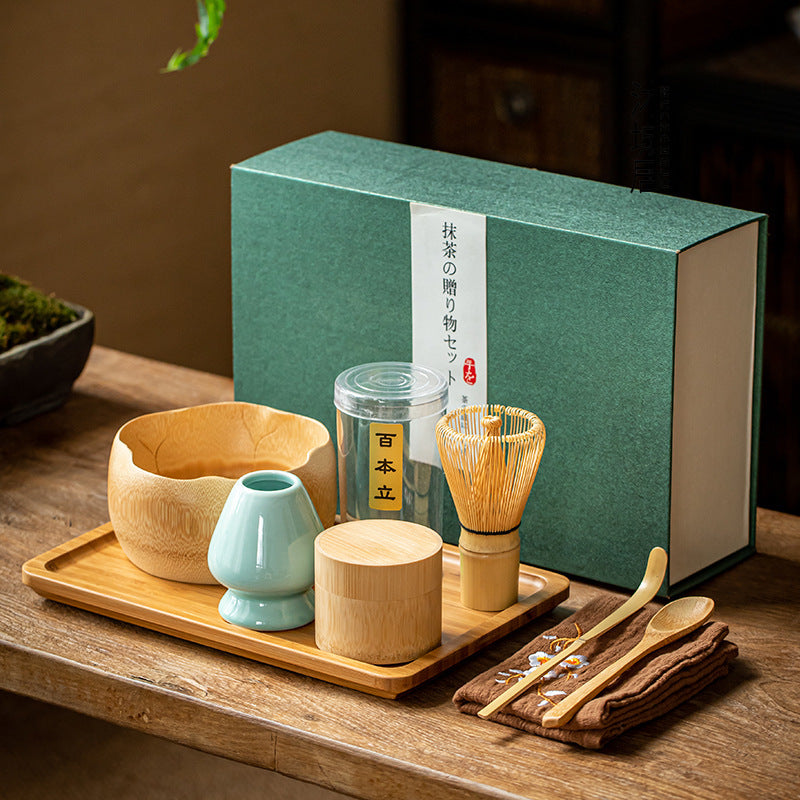 Japanese Porcelain Matcha Whisk Gift Set