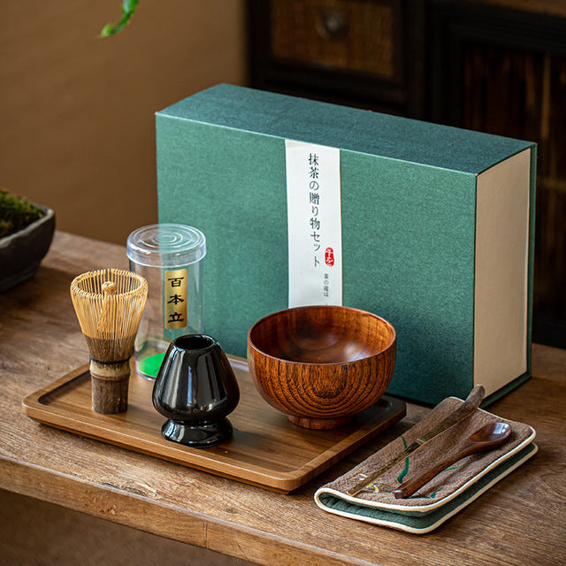 Japanese Porcelain Matcha Whisk Gift Set