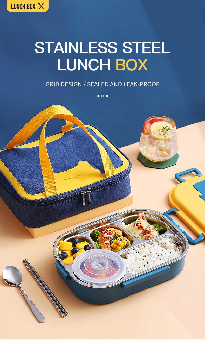 Japanese Stainless Steel Bento Lunch Box - Yakudatsu