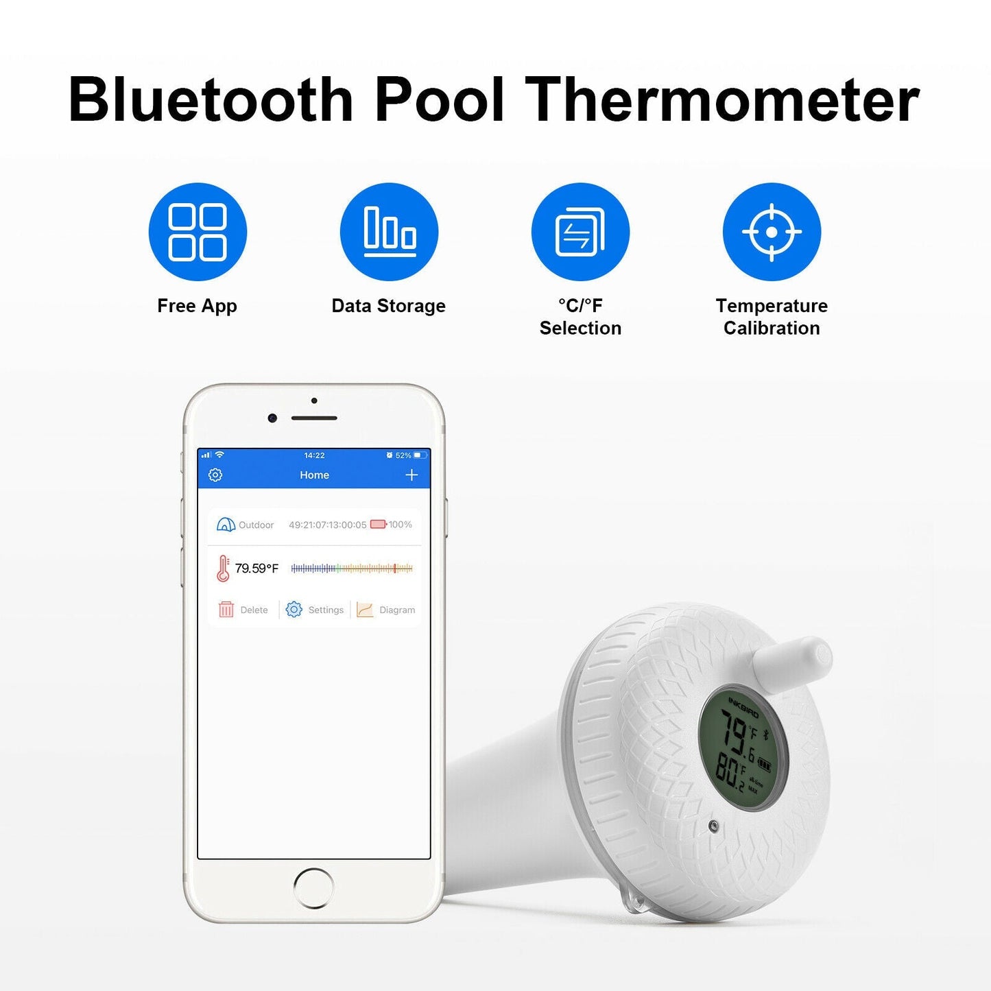 Bluetooth Water Pool Thermometer