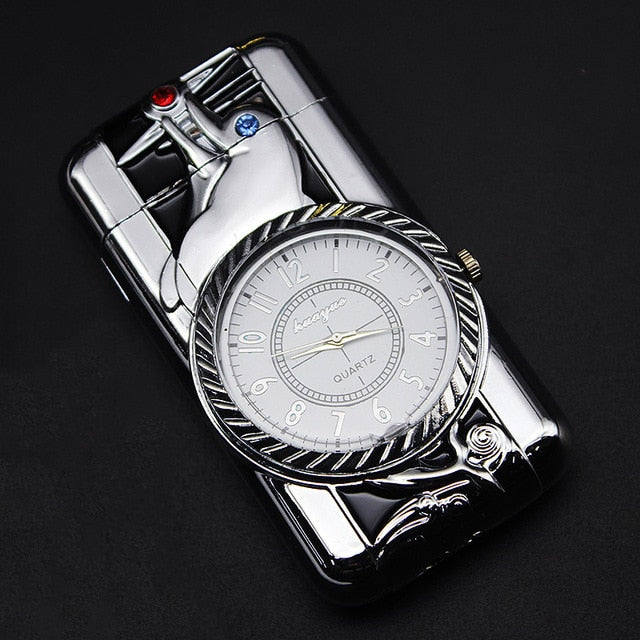Luxurious Windproof Watch Gas Torch Lighter