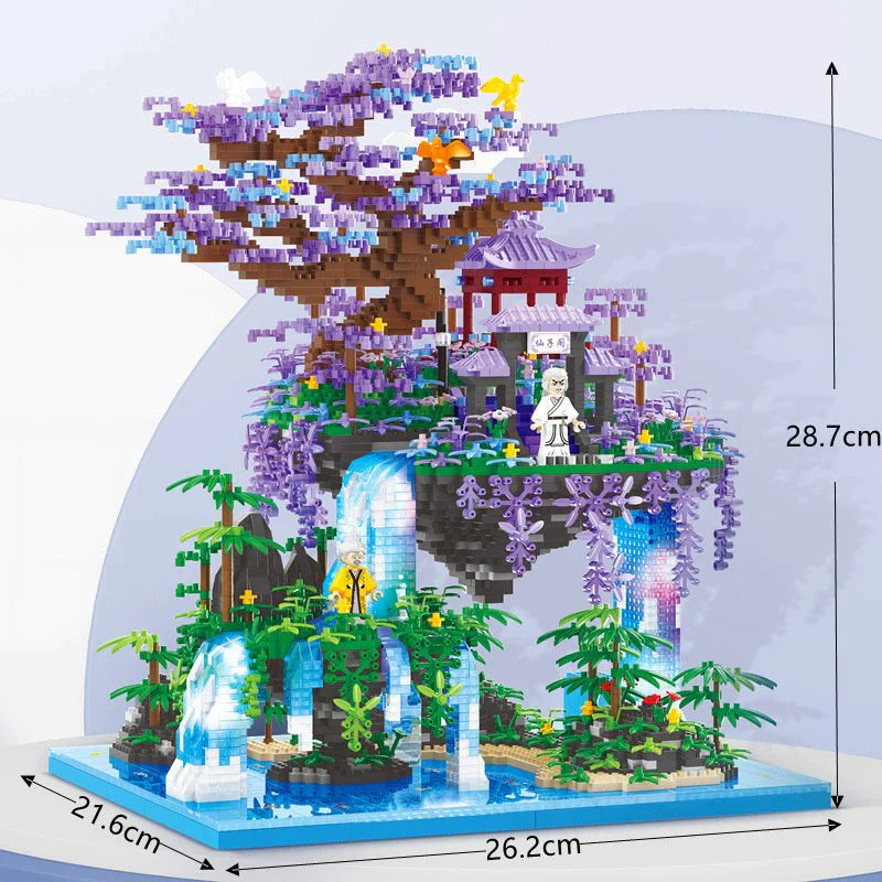 Stunning Nano Building Blocks Set of Japanese Purple Sakura Tree