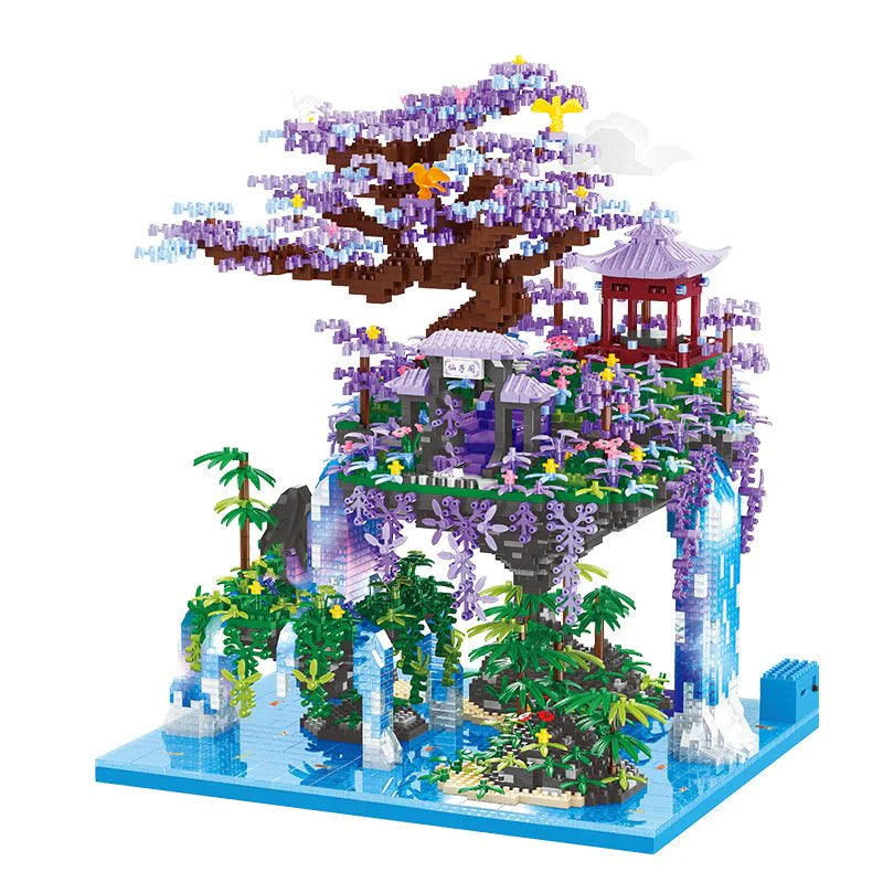 Stunning Nano Building Blocks Set of Japanese Purple Sakura Tree