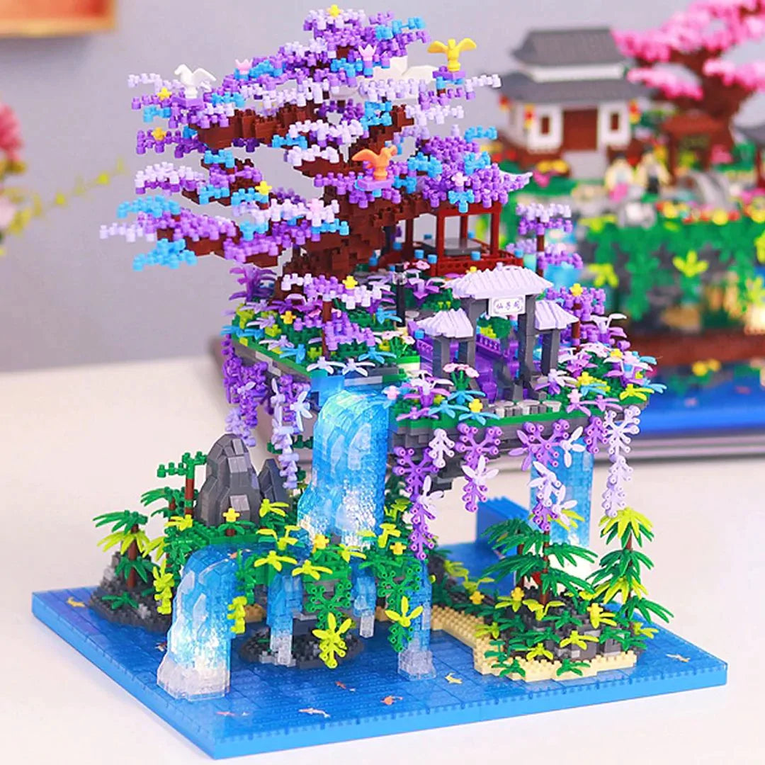Stunning Nano Building Blocks Set of Japanese Purple Sakura Tree