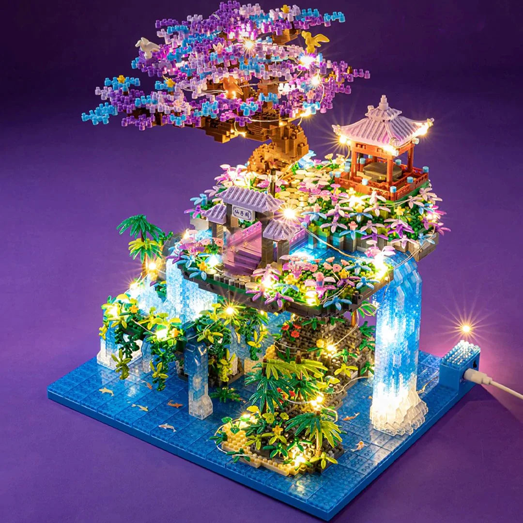 Stunning Nano Building Blocks Set of Japanese Purple Sakura Tree