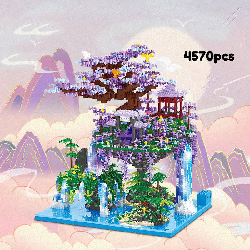 Stunning Nano Building Blocks Set of Japanese Purple Sakura Tree