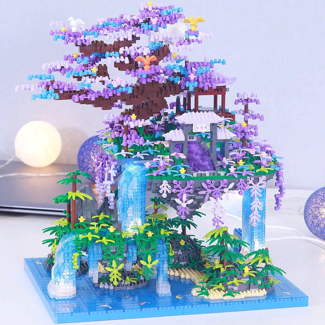 Stunning Nano Building Blocks Set of Japanese Purple Sakura Tree