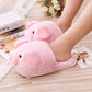 Pink Piggy Plush Slippers