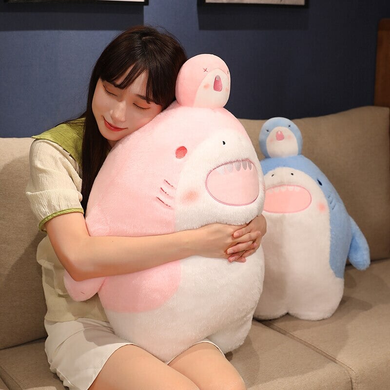 Huggable Cute Baby Blue & Pink Shark Plushies