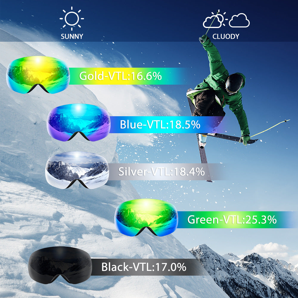 Italian Ski / Snowboard Goggles With Interchangeable Lens