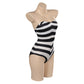 Halloween Margot Robbie Barbie Movie Barbie Black & White Striped Swimsuit