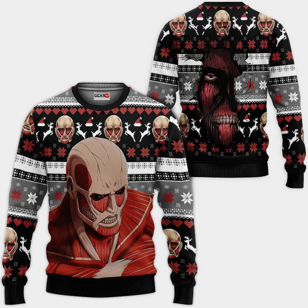 Giant Titan Anime Attack On Titan Best Ugly Xmas Sweater