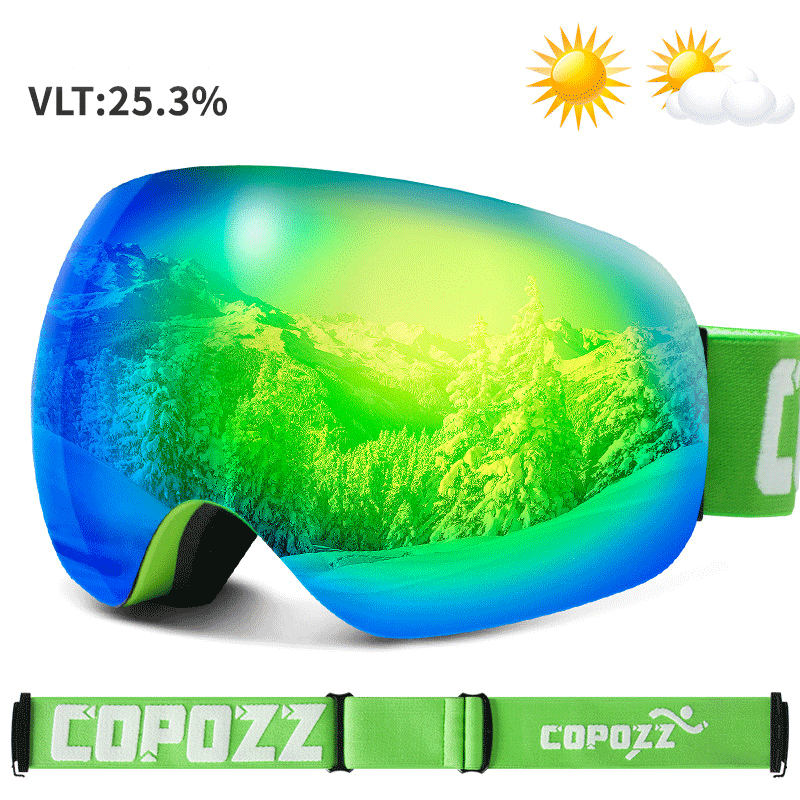 Italian Ski / Snowboard Goggles With Interchangeable Lens