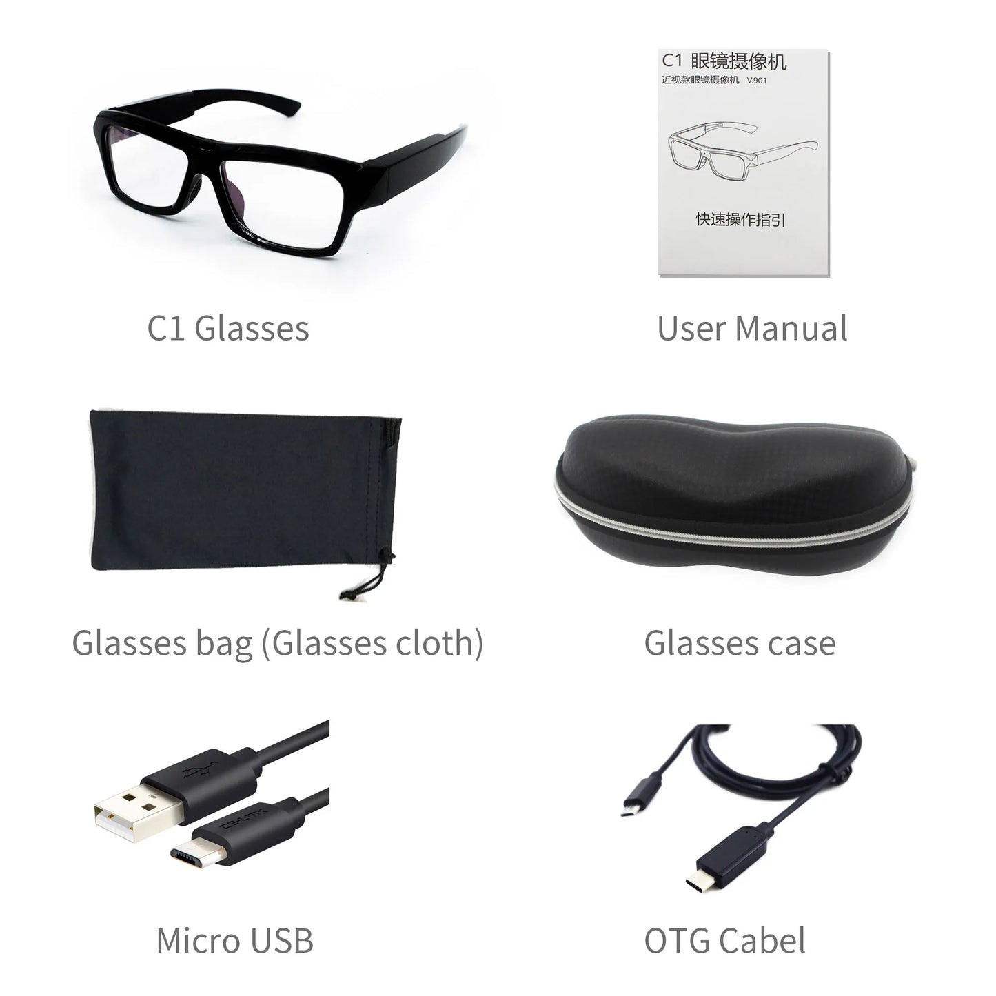 4K Video Recording Camera Glasses