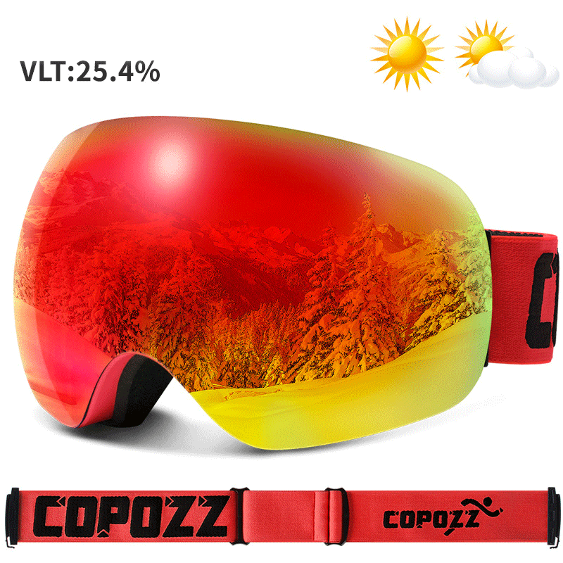 Italian Ski / Snowboard Goggles With Interchangeable Lens