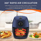 Small Analog Blue Air Fryer