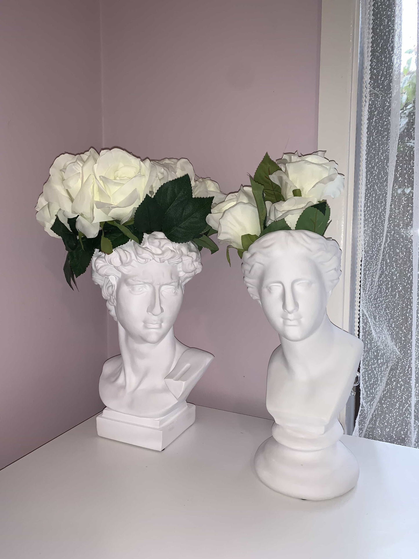 Roman Empire Head Bust Sculpture Planter