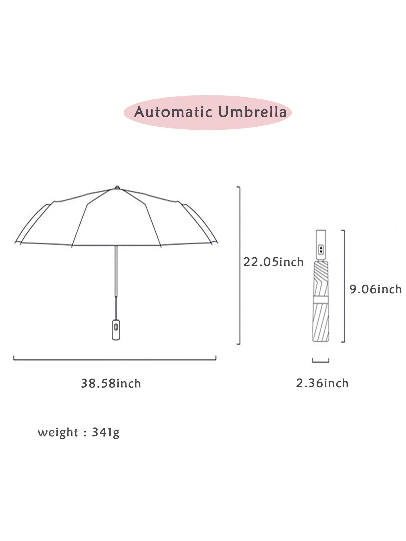 8 Ribs  Travel Rain Sun Umbrellas  Windproof Multi-color Travel Umbrella  Automatic Open And Close