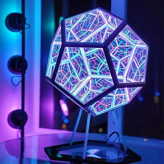 Infinite Trippy Dodecahedron Lamp