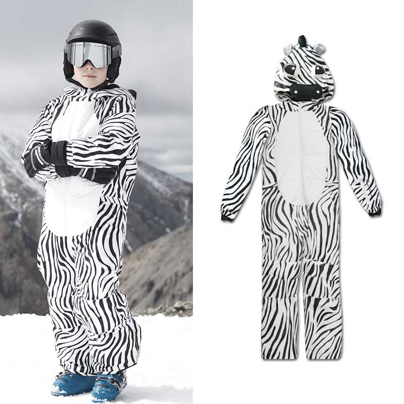 Children's Animal Waterproof One-Piece Snowsuit