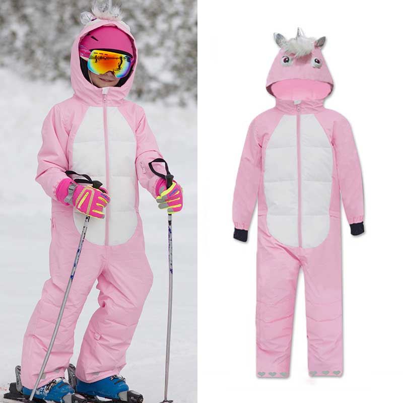 Children's Animal Waterproof One-Piece Snowsuit