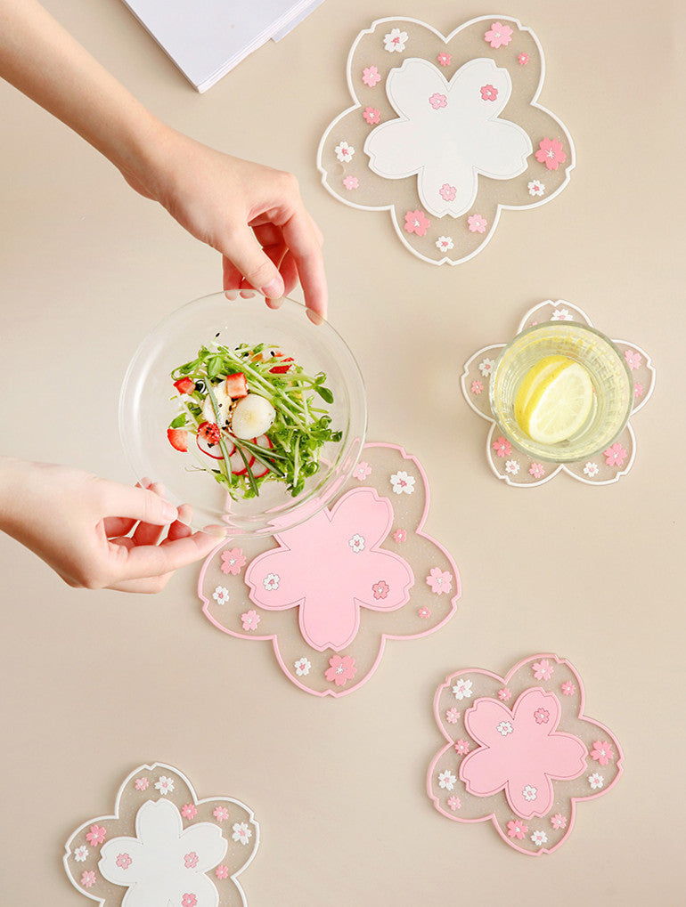 Kawaii Coaster Sakura Flowers Cup Mat