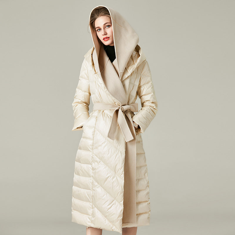 Women's Hooded Long Down Puffer Coat