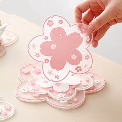 Kawaii Coaster Sakura Flowers Cup Mat