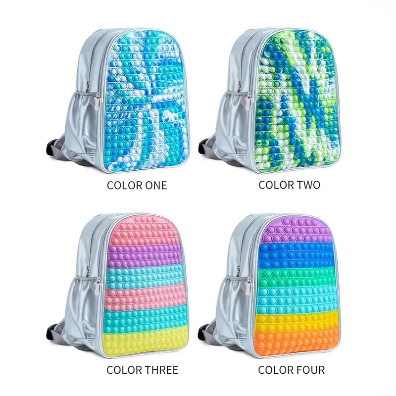 POP IT Rainbow Backpack For School Multicolor