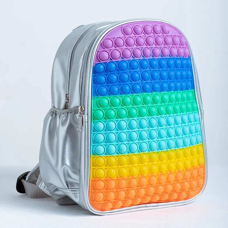 POP IT Rainbow Backpack For School Multicolor