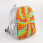 POP IT Rainbow Backpack For School Multicolor