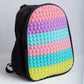 POP IT Rainbow Backpack For School Multicolor