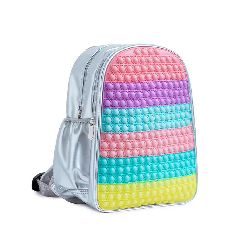 POP IT Rainbow Backpack For School Multicolor