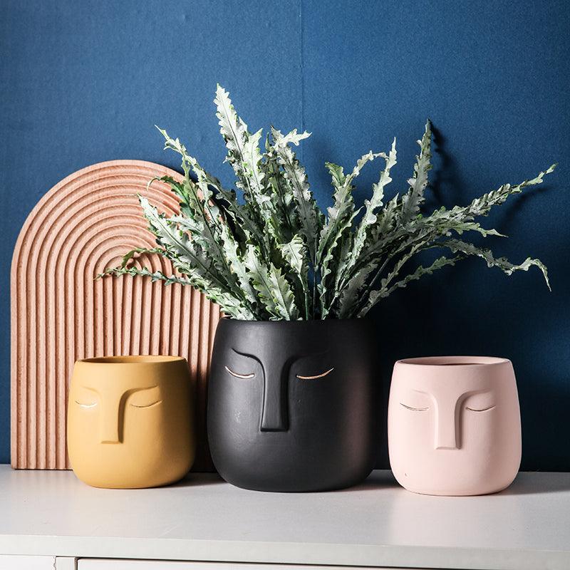 Ceramic Zen Face Living Room Vase