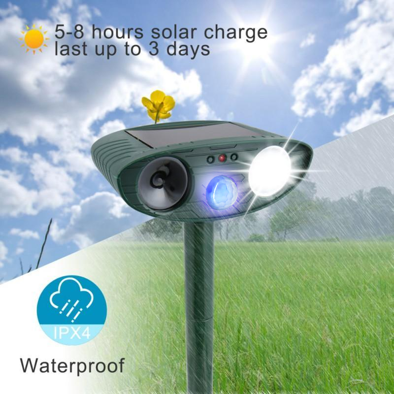 Ultrasonic Solar Powered Deer Repeller Deterrent