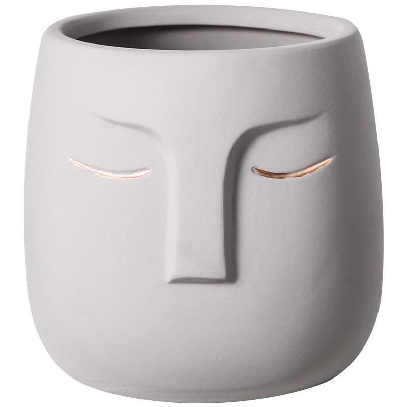 Ceramic Zen Face Living Room Vase