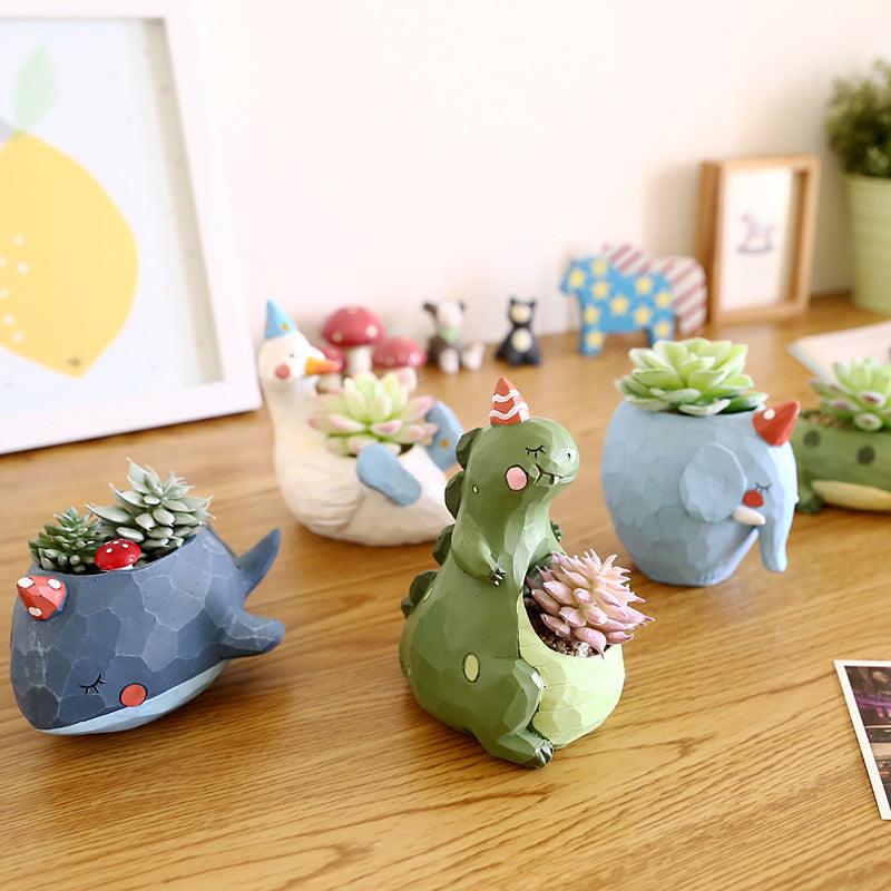 Cute Animals Flower Pots