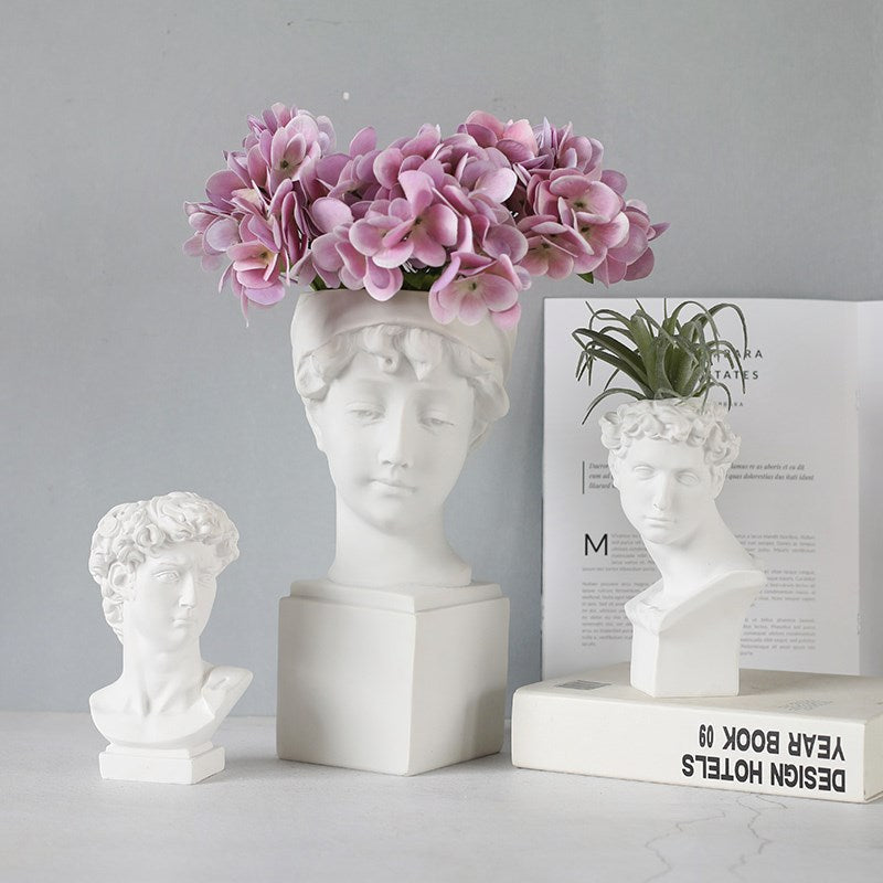 Roman Empire Head Bust Sculpture Planter