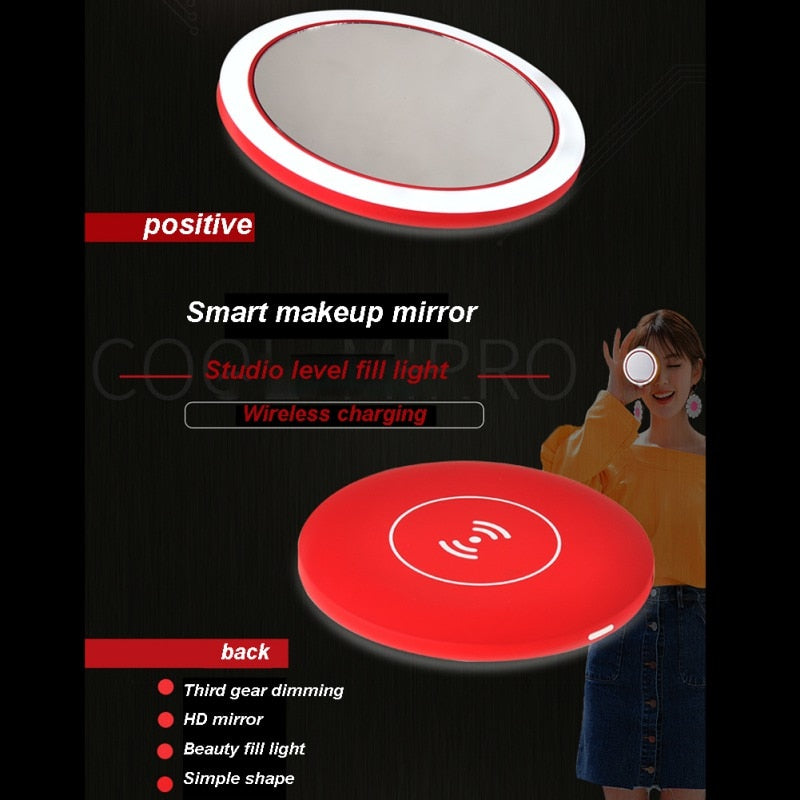 LED Makeup Mirror Wireless Charging - Yakudatsu